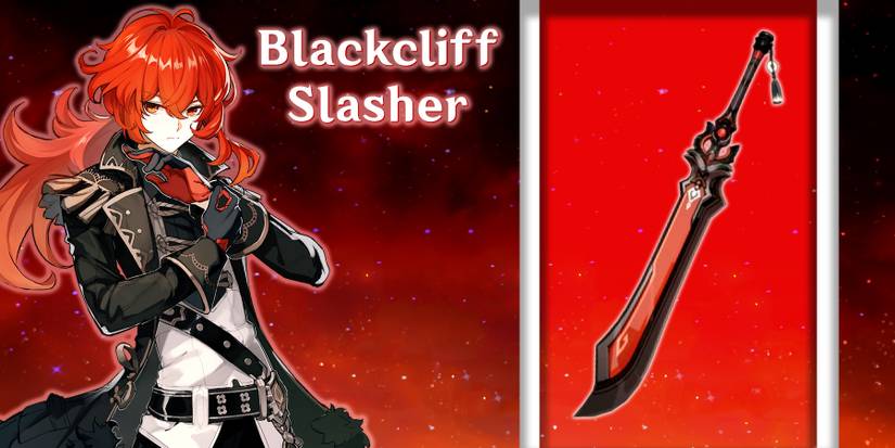 diluc holding blackcliff slasher in genshin impact