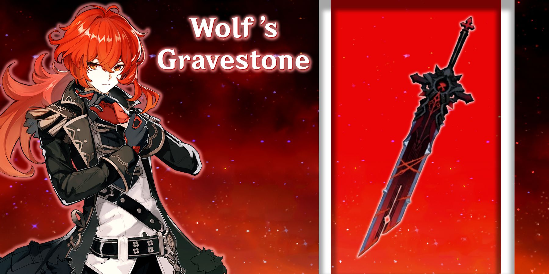 diluc holding wolf’s gravestone in genshin impact