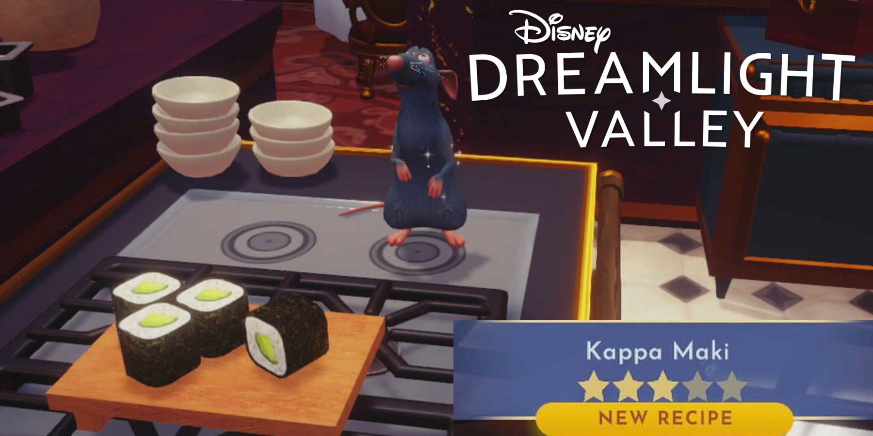 Kosmisch injecteren menu Disney Dreamlight Valley: How to Make Kappa Maki