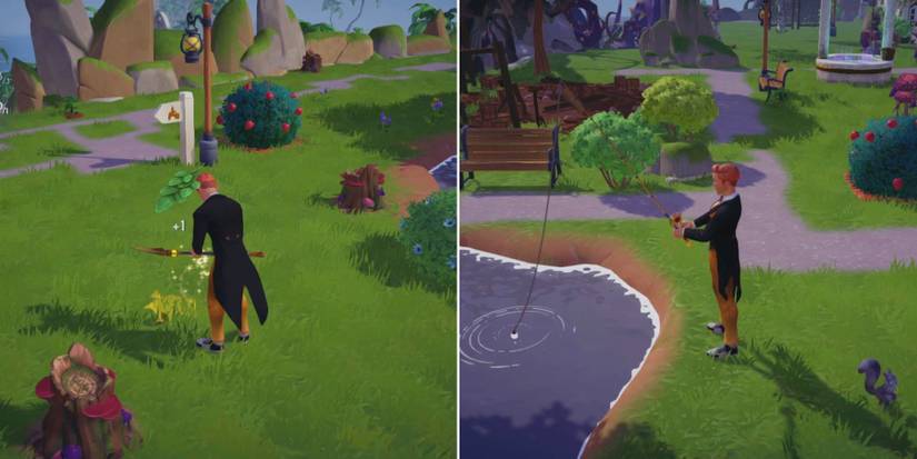 disney dreamlight valley foraging and fishing