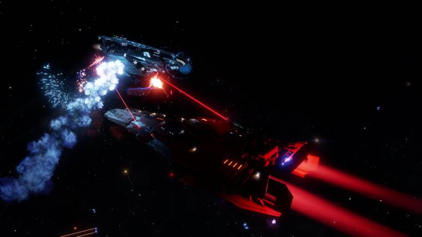 a Corvette and Anaconda battling it out.