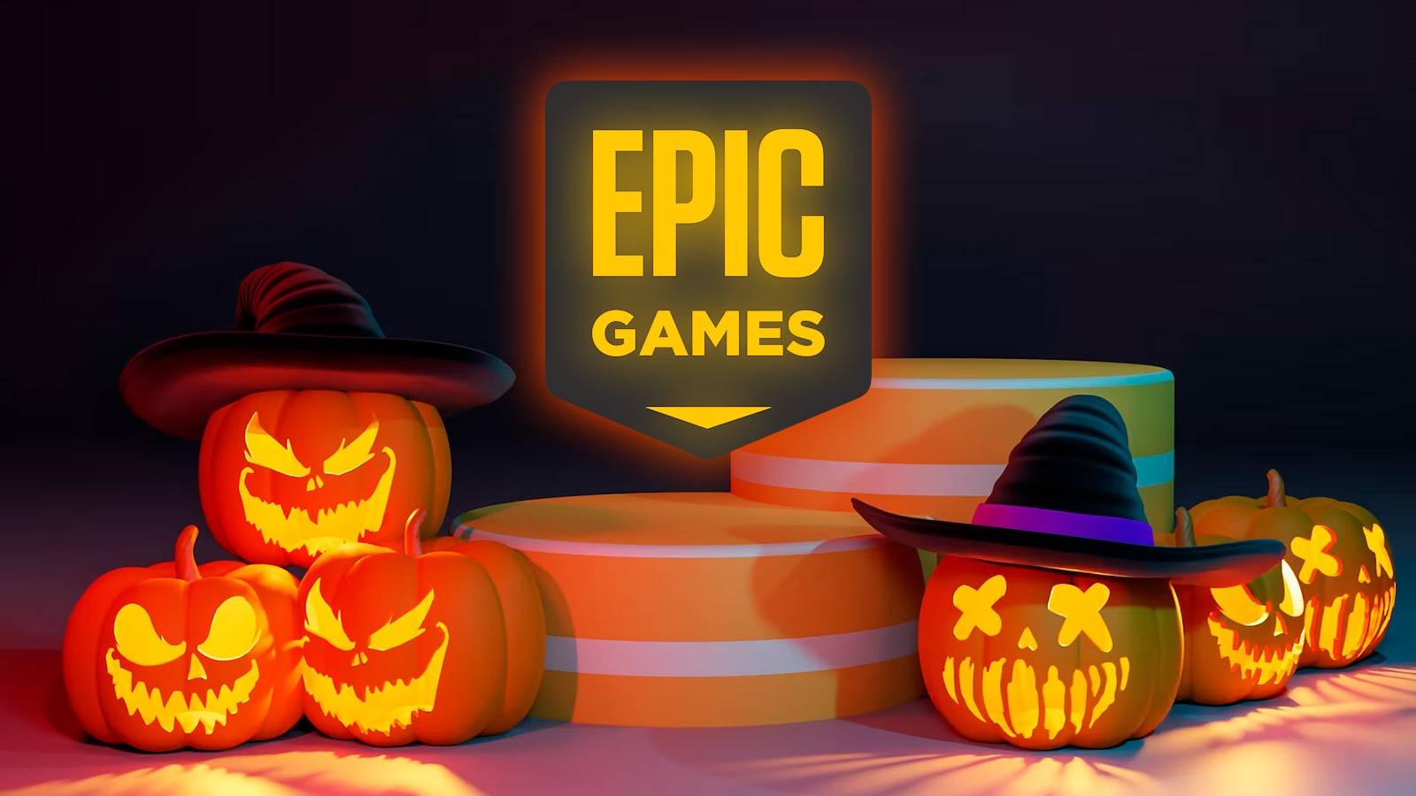 epic games logo with jack o lanterns