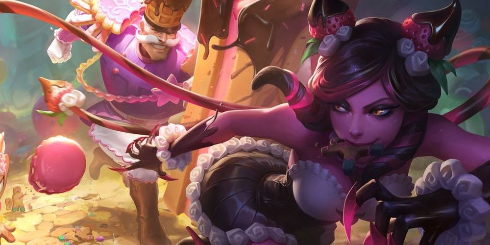 League Of Legends Sugar Rush Evelynn splash art