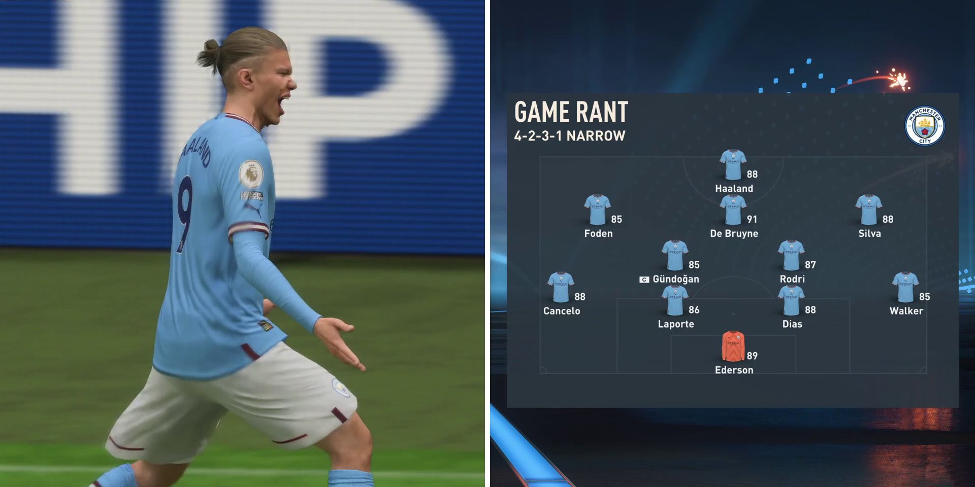 FIFA 23: The Best Formation & Starting 11 for Manchester City