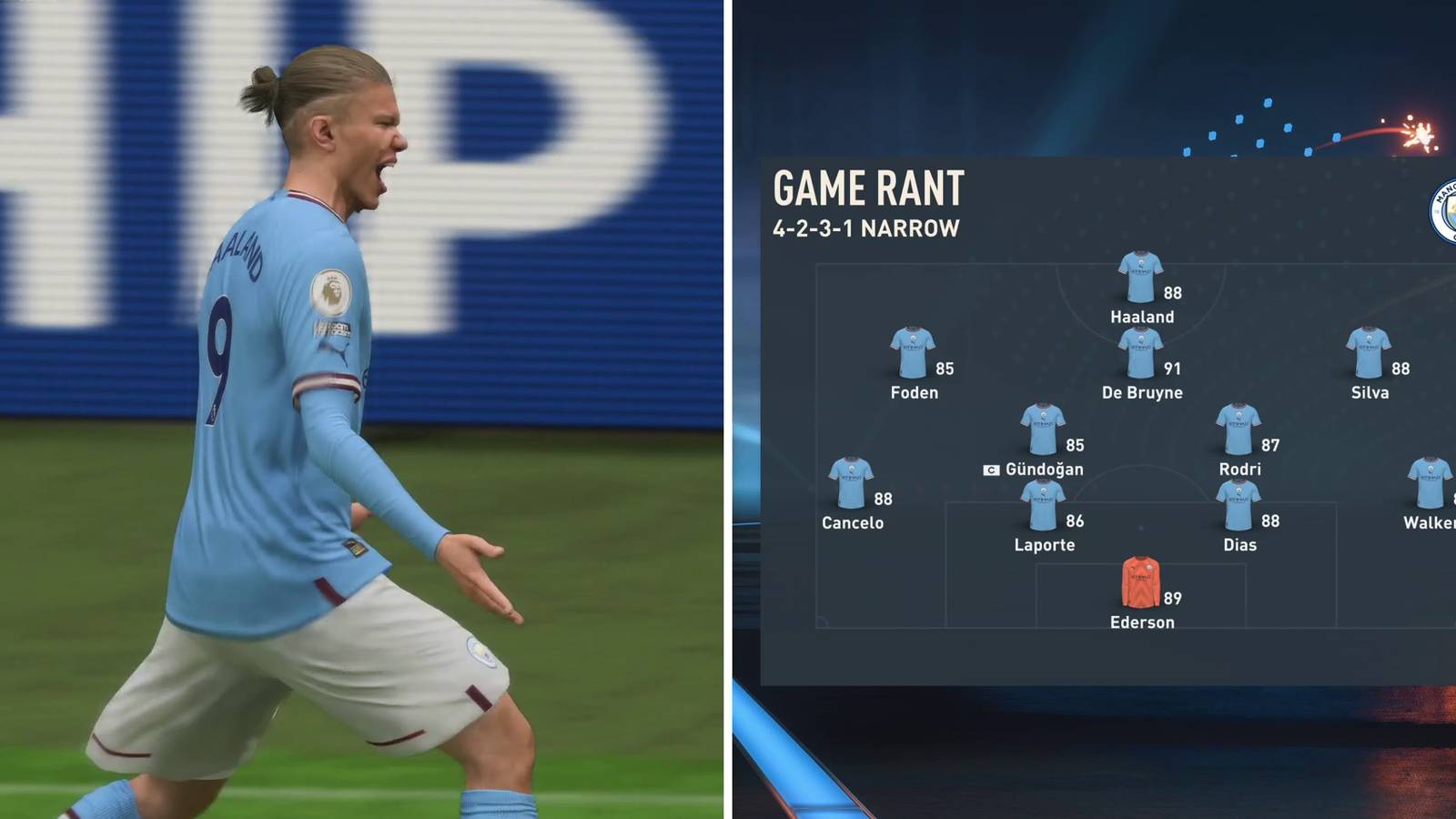 FIFA 23: The Best Formation & Starting 11 for Manchester City