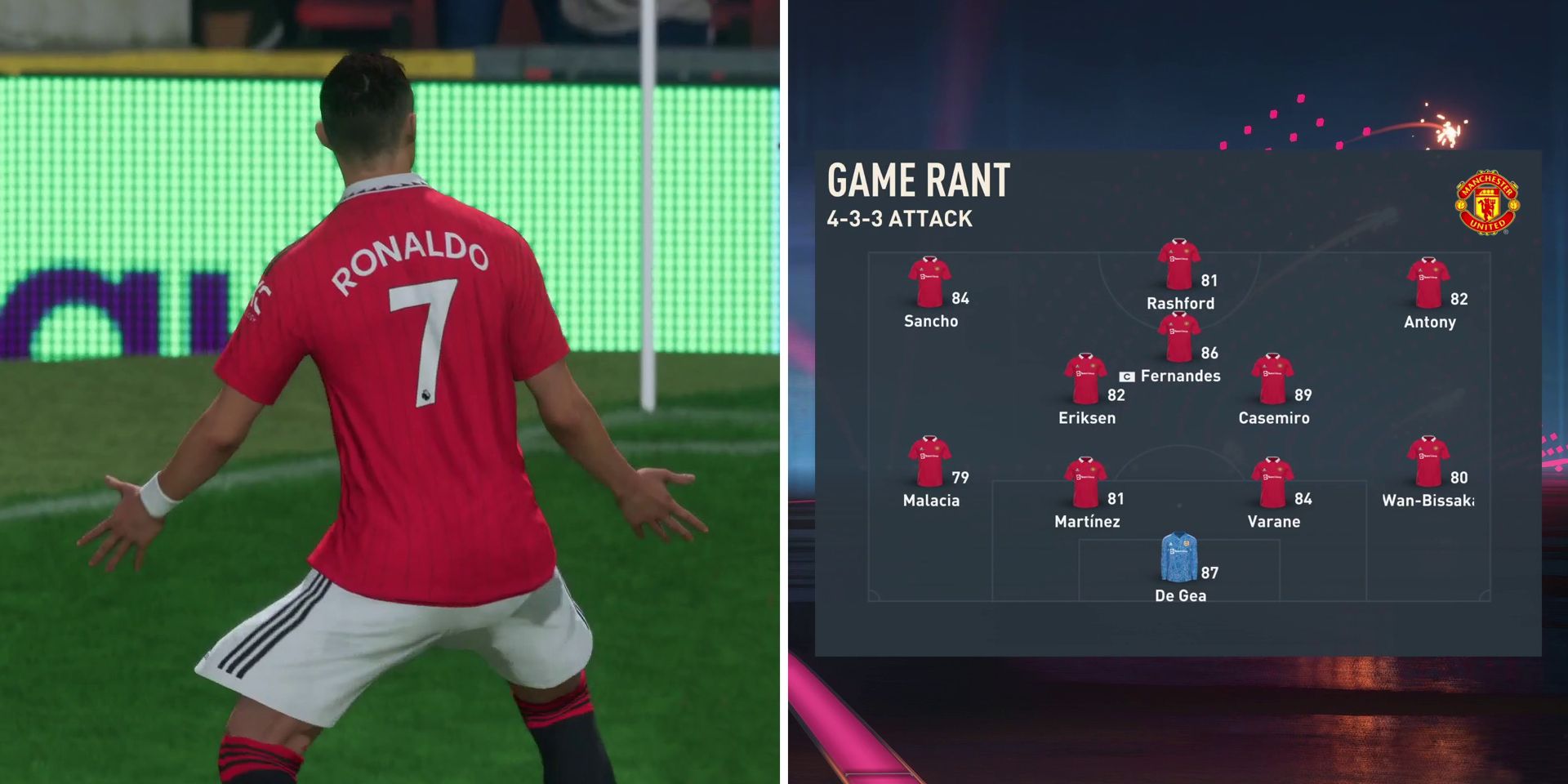 FIFA 23: The Best Formation & Starting 11 for Manchester United