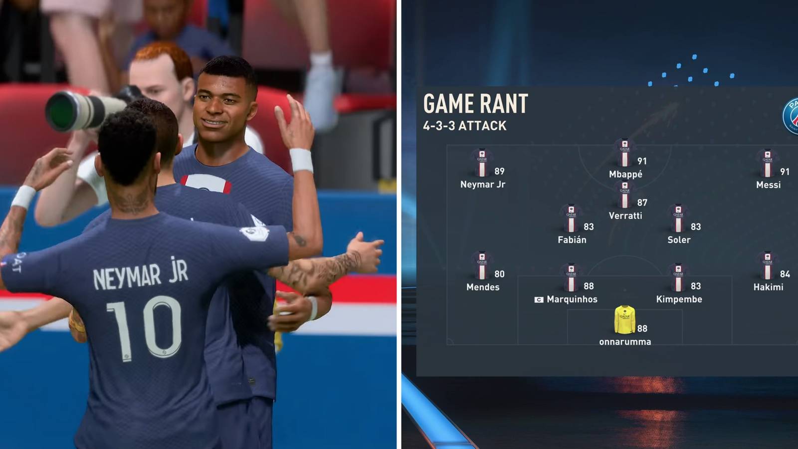 FIFA 23: The Best Formation & Starting 11 for PSG