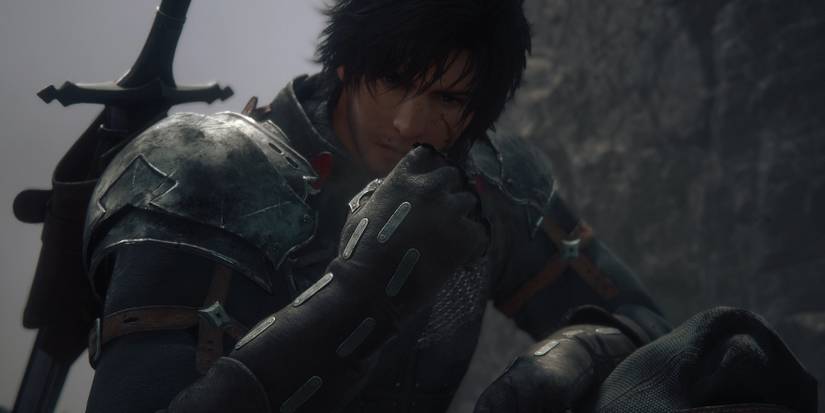 clive rosfield crouching in final fantasy 16 