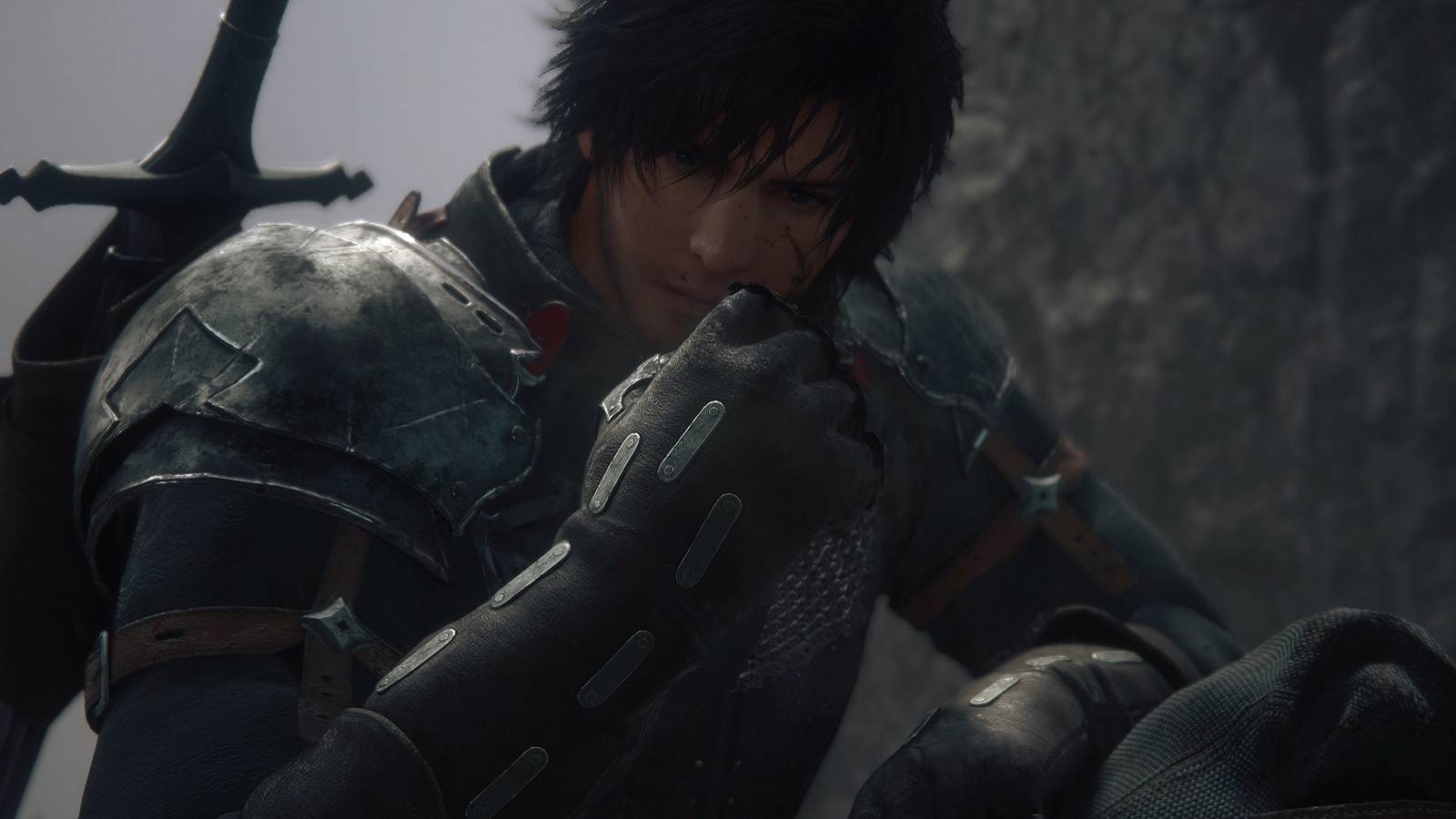 clive rosfield crouching in final fantasy 16 