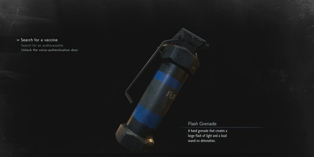 flash grenade in the resident evil 2 remake