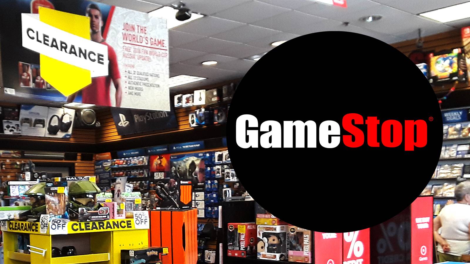 gamestop store with items on clearance