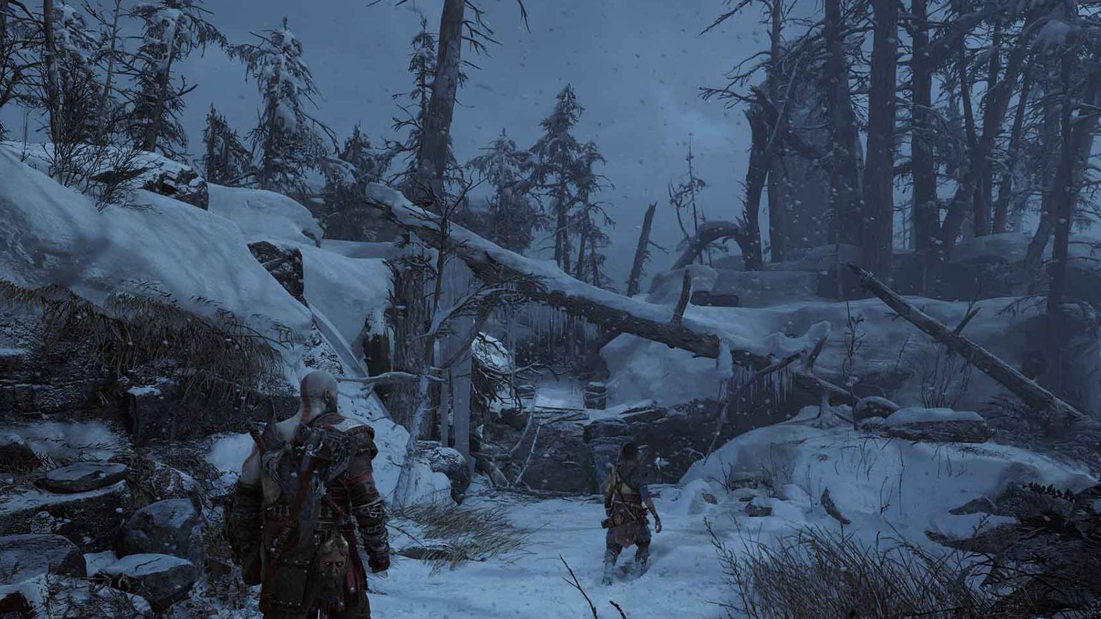 god of war ragnarok snowy landscape
