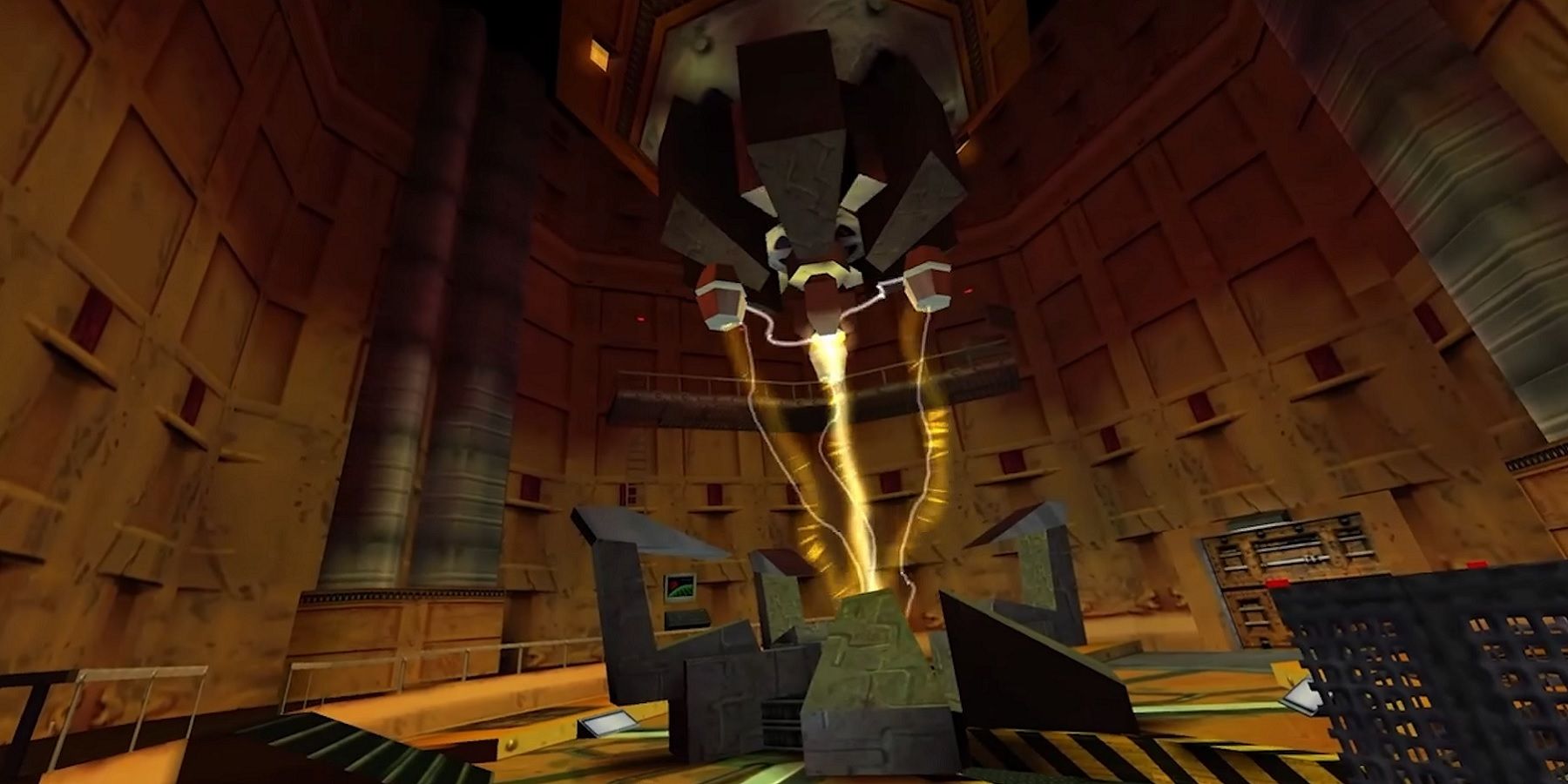 Screenshot from Half-Life showing the inside of the test chamber just before the disaster.