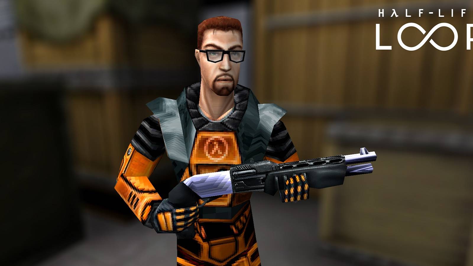 Image from fan game Half-Life: Loop, showing Gordon Freeman holding a shotgun.