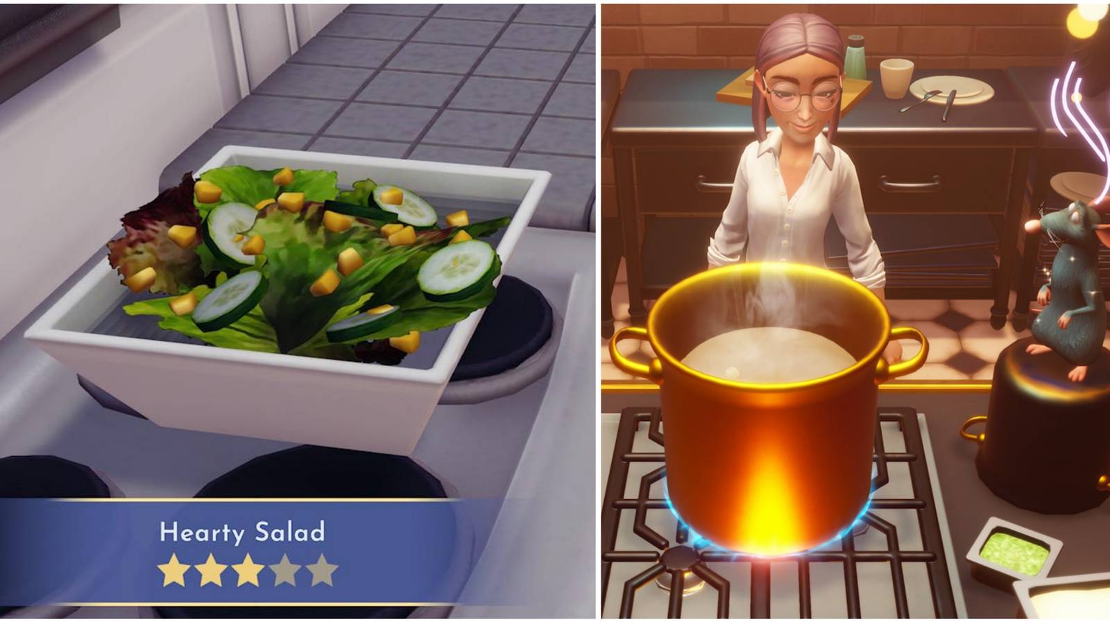 hearty salad prepared and preparation