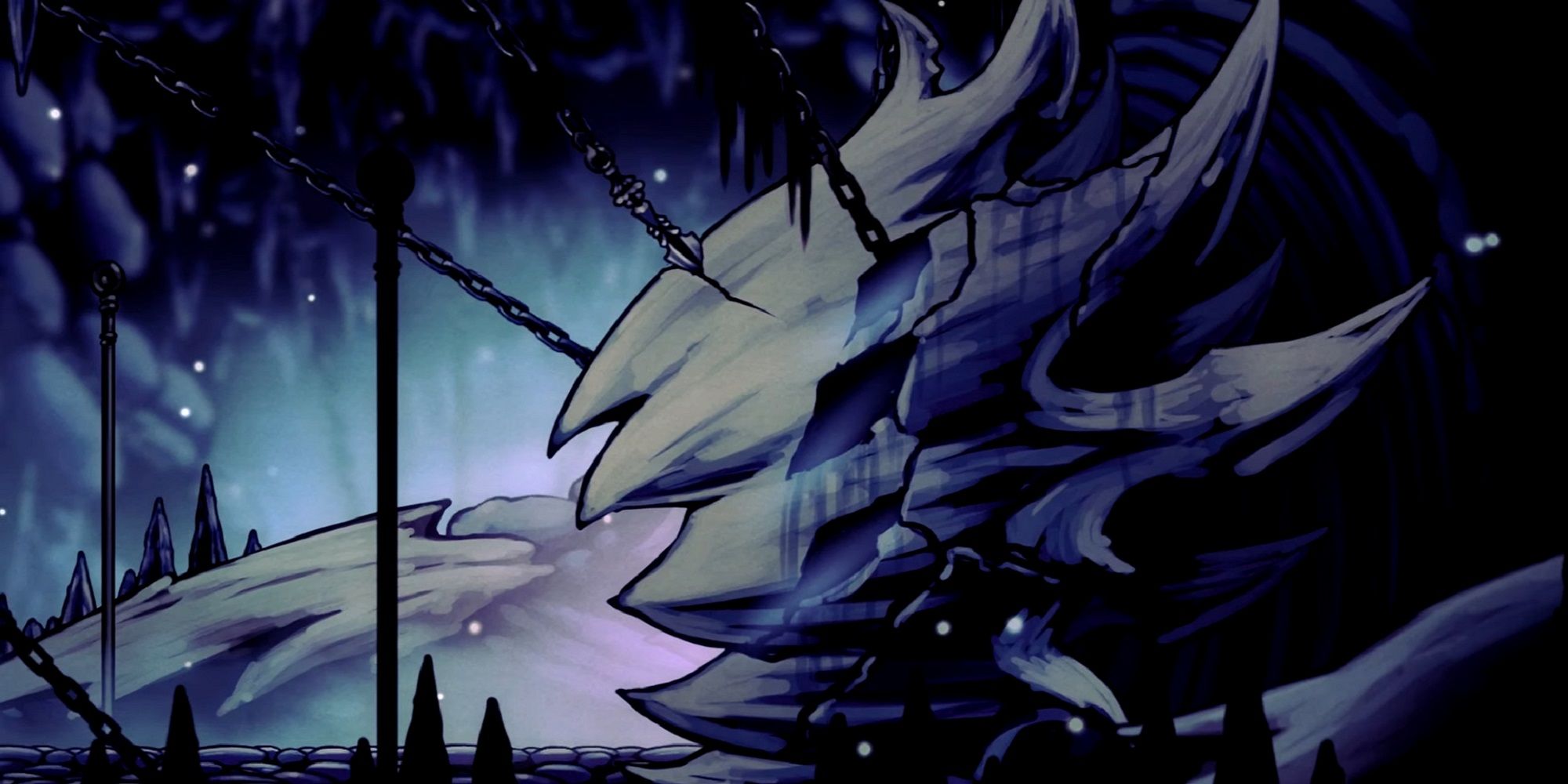A dead Wyrm from Hollow Knight.