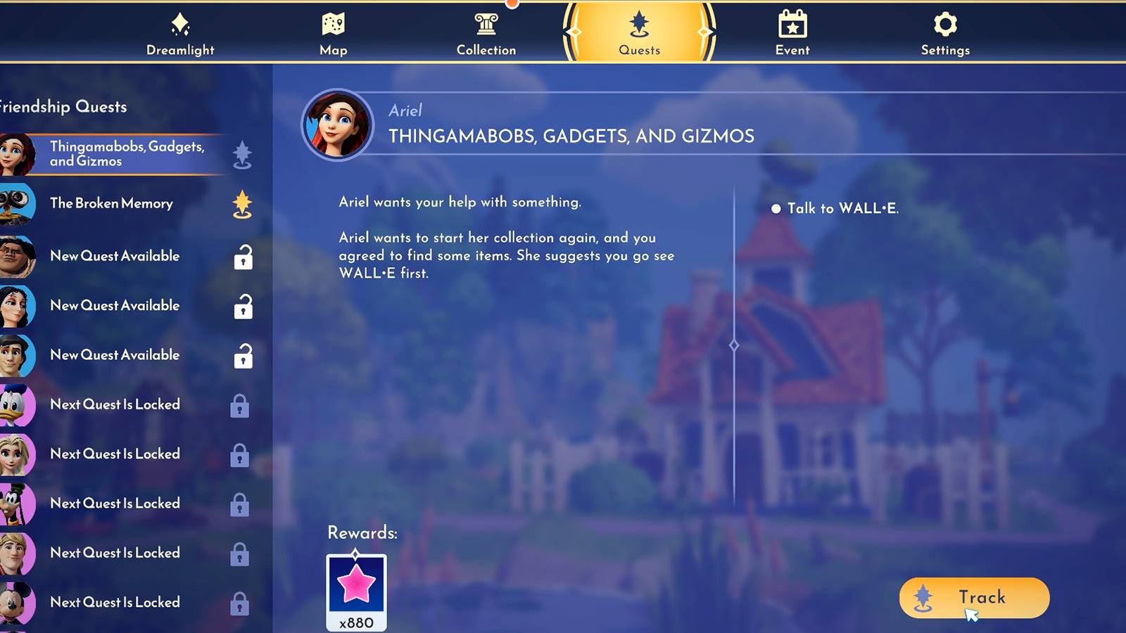 how to find ariel items in disney dreamlight valley