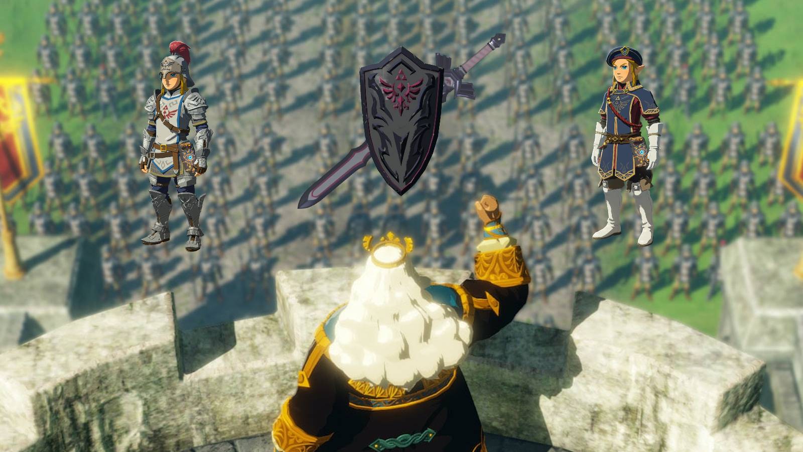 breath of the wild tears of the kingdom soldier armor sword shield