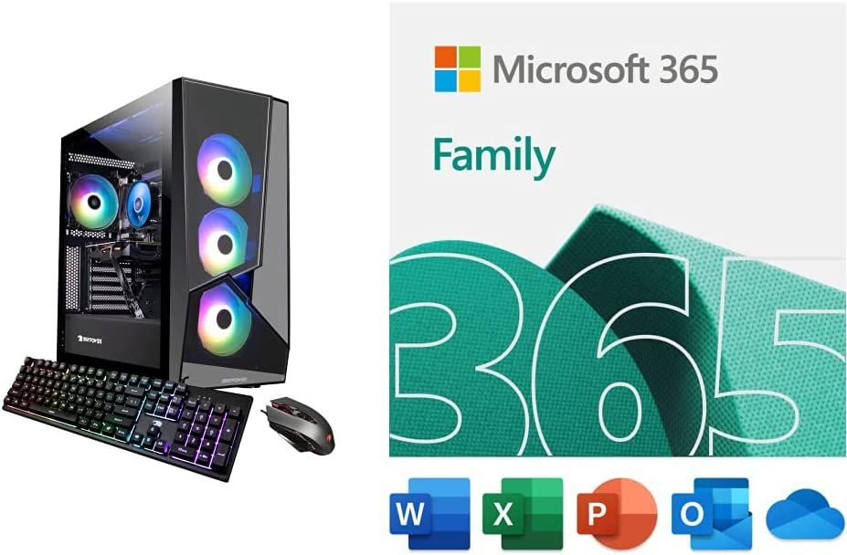 iBUYPOWER Pro Gaming PC Computer Desktop SlateMR 215a (AMD Ryzen 5 5600G 3.9 GHz,AMD Radeon RX 6600XT 8GB, 16GB DDR4, 480 GB SSD, WiFi Ready, Windows 11 Home
