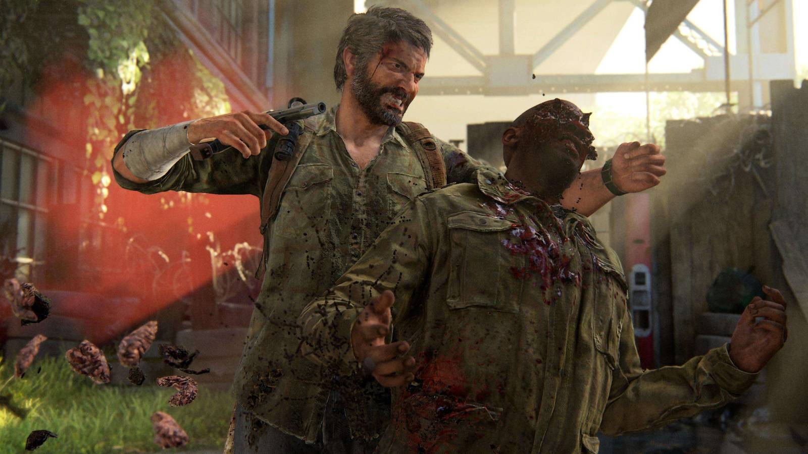 the last of us part 1 joel hunter human shield execution