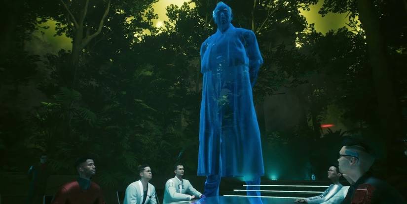 immortal saburo arasaka talking to the arasaka board members