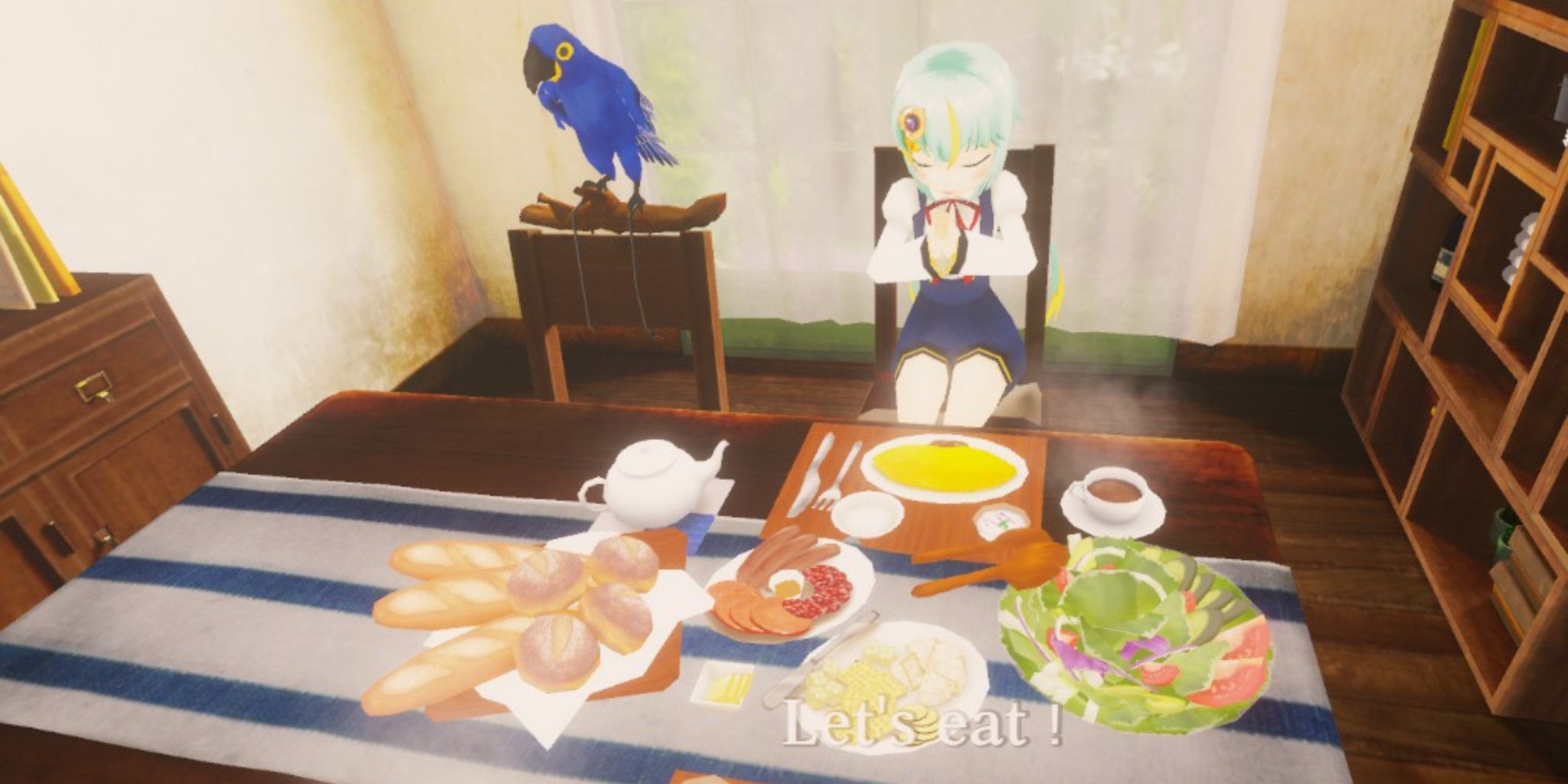 The player sitting down with Luclei and sharing a meal with her