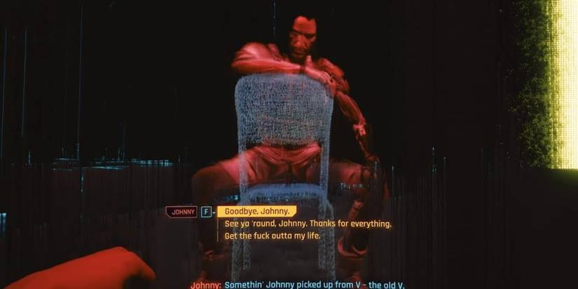 johnny silverhand and v saying goodbye