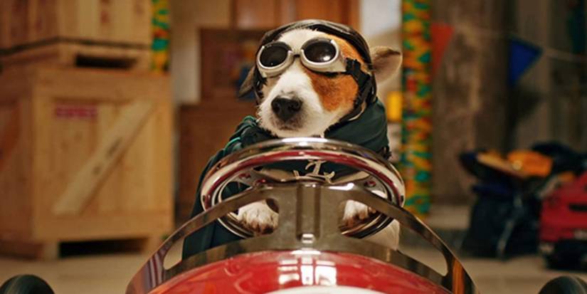 Pancho driving a car