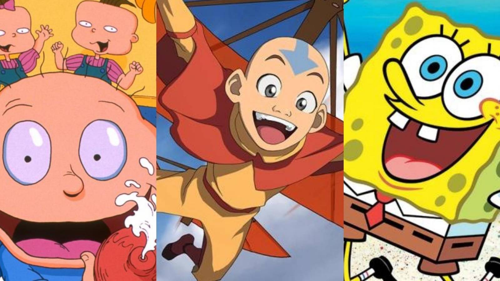 kids in Rugrats, Aang in Avatar The Last Airbender, SpongeBob in SpongeBob SquarePants