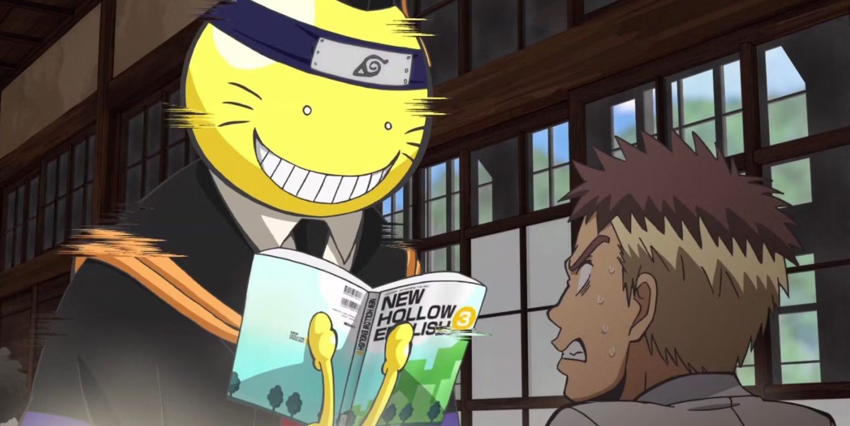 koro-Sensei wears Naruto headband