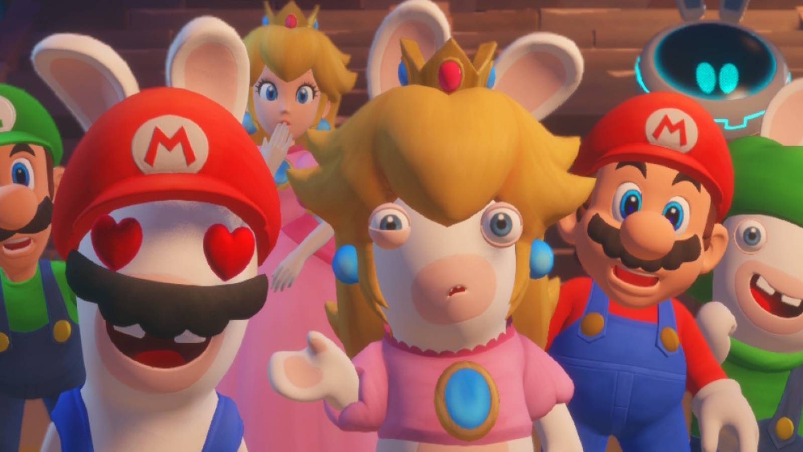 mario rabbids sparks of hope playable characters rabbid mario heart eyes