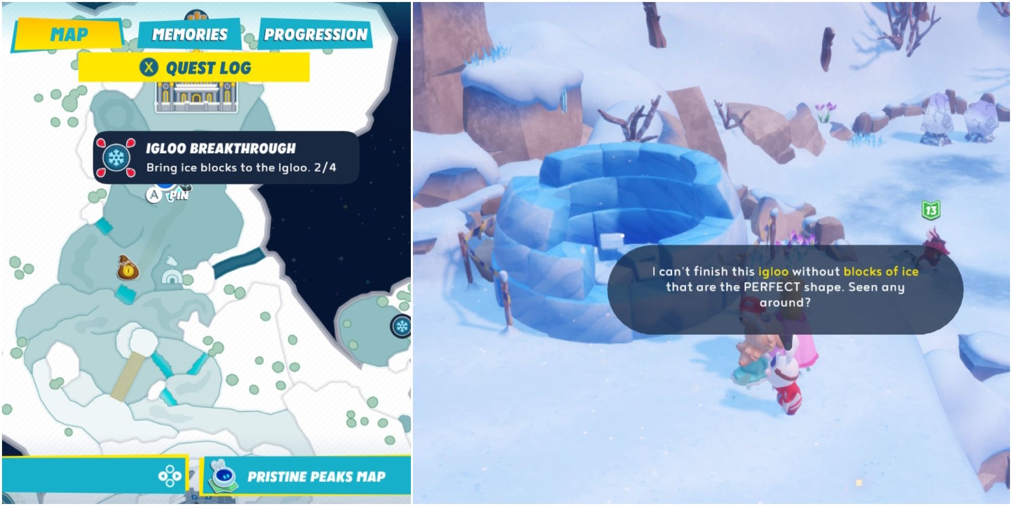 mario rabbids sparks of hope pristine peaks igloo breakthrough ice blocks