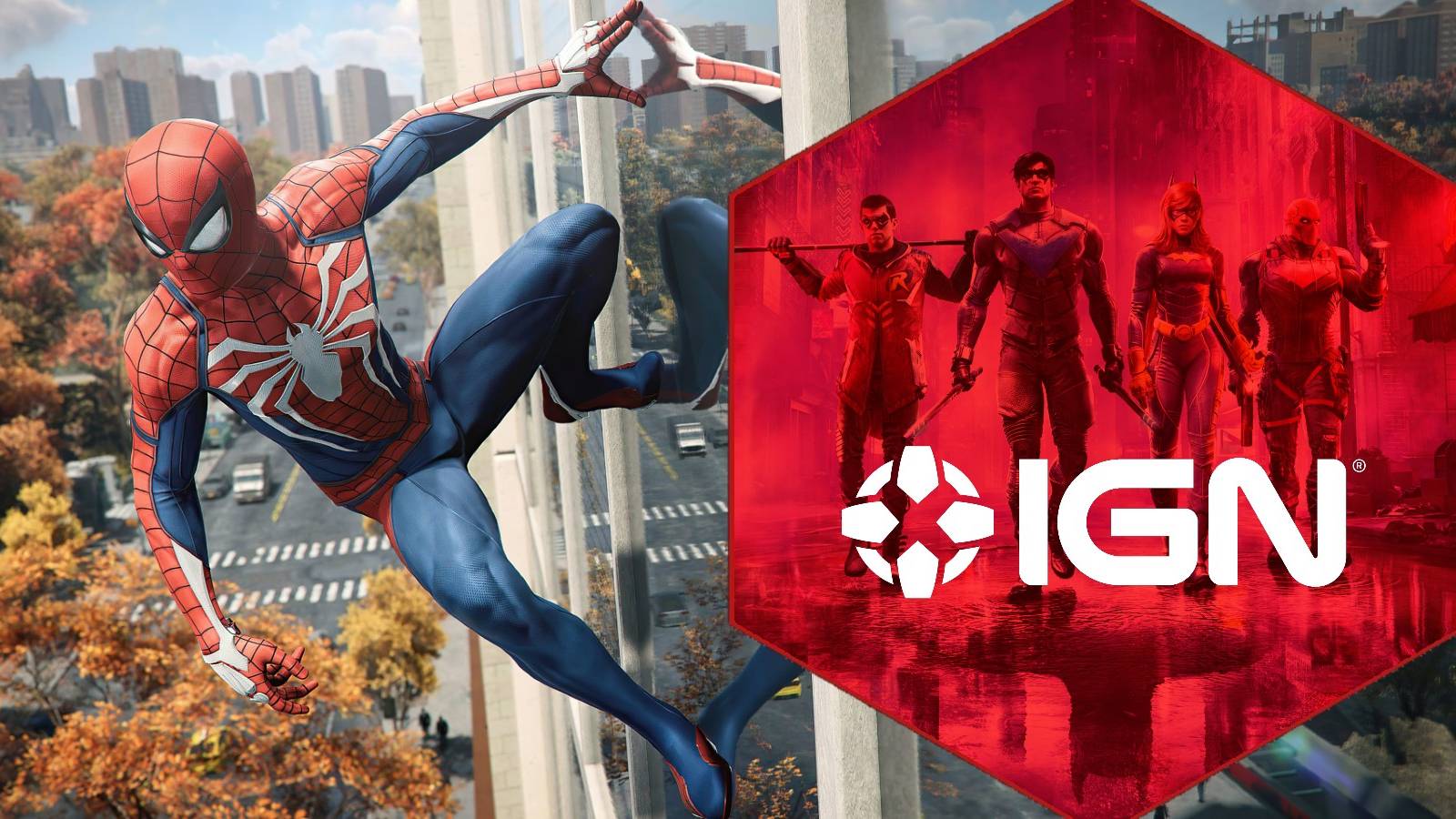 marvels spider man gotham knights ign logo