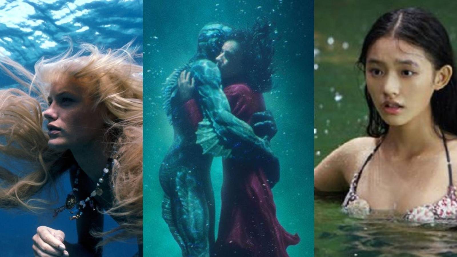 mermaid in Splash, Eliza and Creature in The Shape of Water, mermaid in The Mermaid
