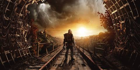 metro exodus promo shot with artyom in tunnel