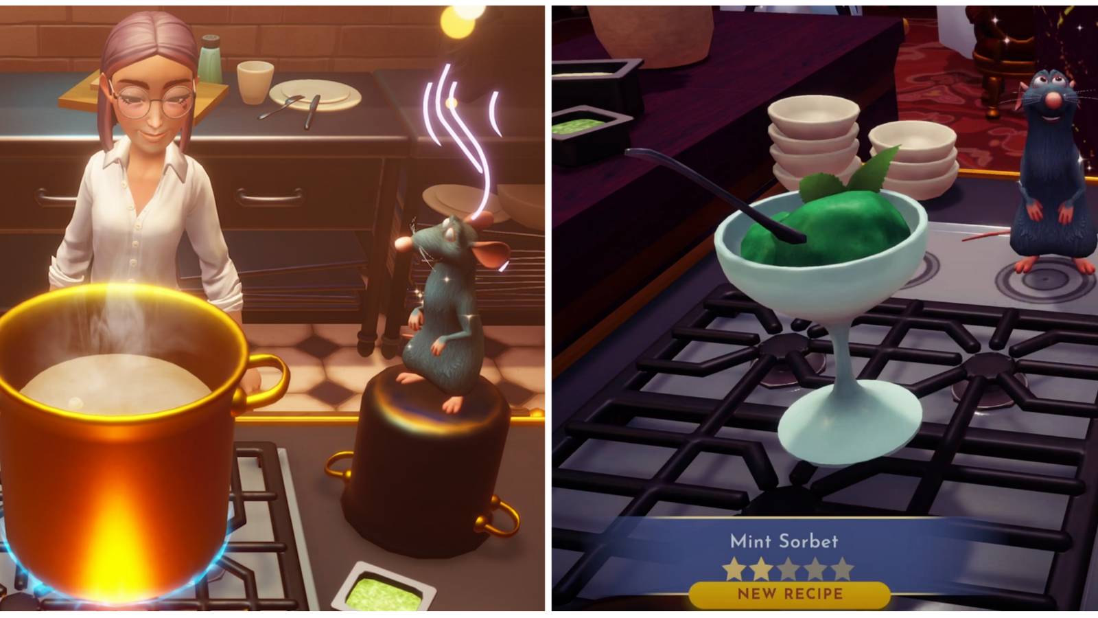 cooking with remy and mint sorbet prepared