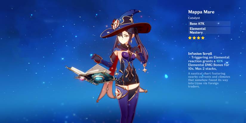 mona holding mappa mare in genshin impact