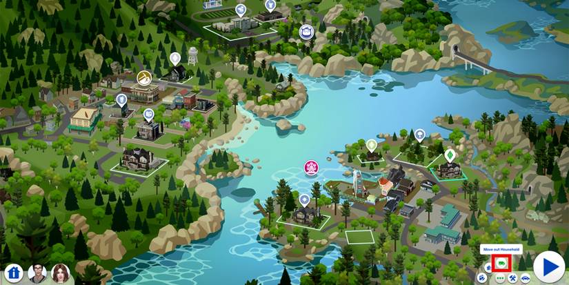 moving the household in the sims 4