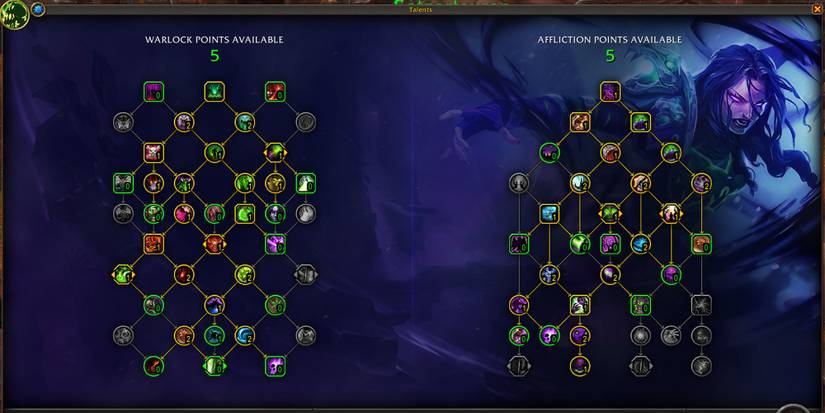 mythic+ affliction warlock talents