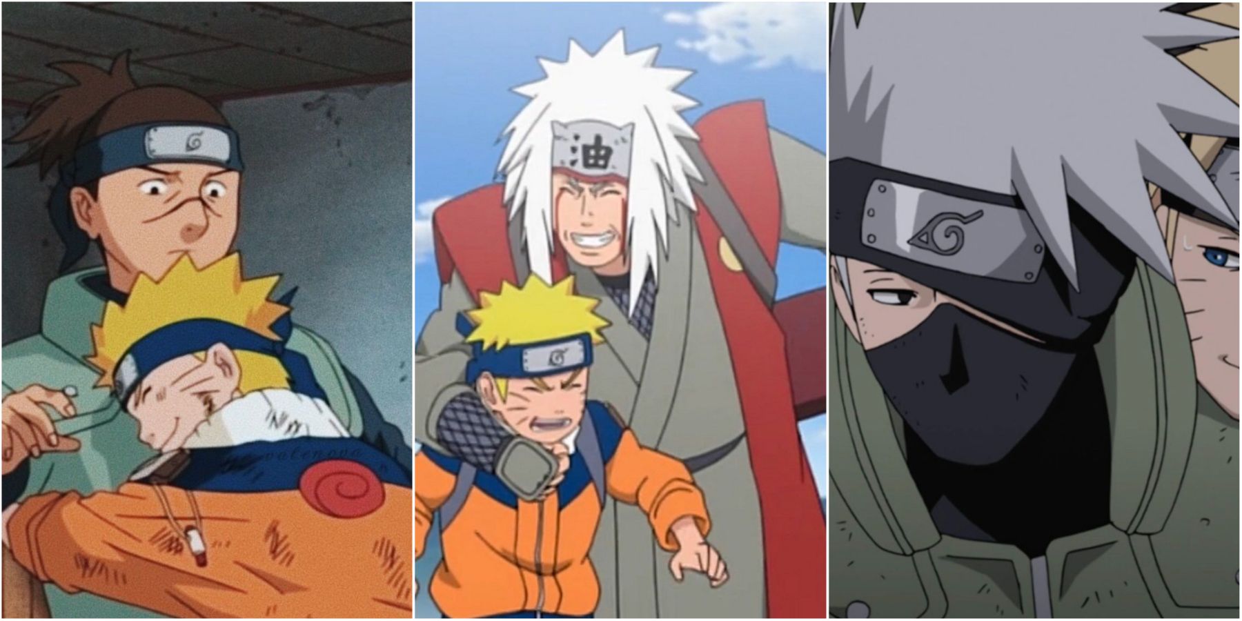 uzumaki naruto, hatake kakashi, and umino iruka (naruto and 2 more