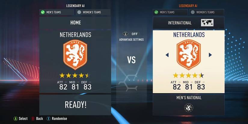 FIFA 23 Netherlands National Team Rating Stats Screenshot