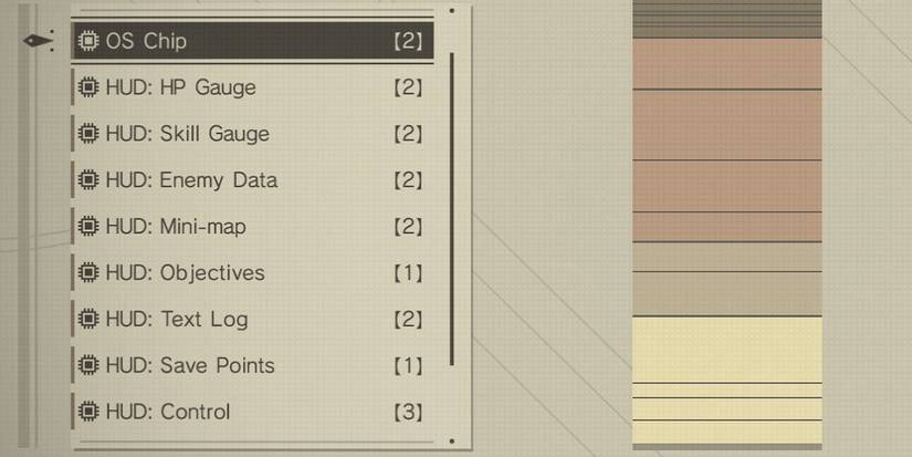HUD Chips from Nier Automata.