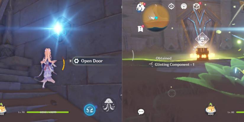 open the door and defeat the primal construct in the underground ruin in genshin impact