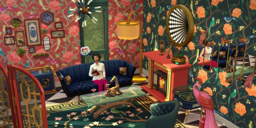 A colorful room in The Sims 4 Decor to the Max