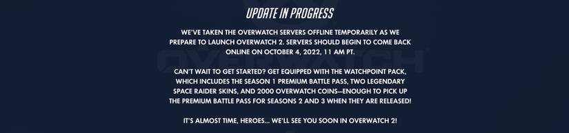 overwatch 1 servers down