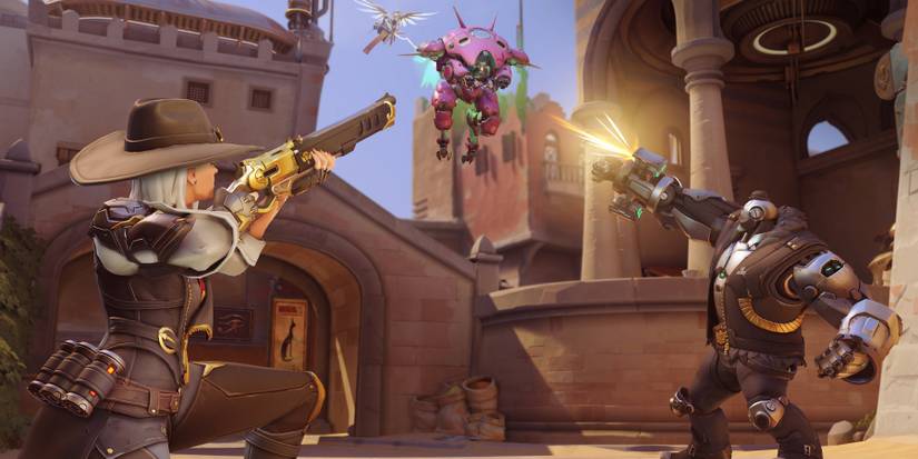 Overwatch 2 Ashe and B.O.B. in combat