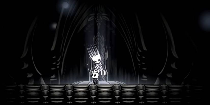 The Knight standing before the Pale King.