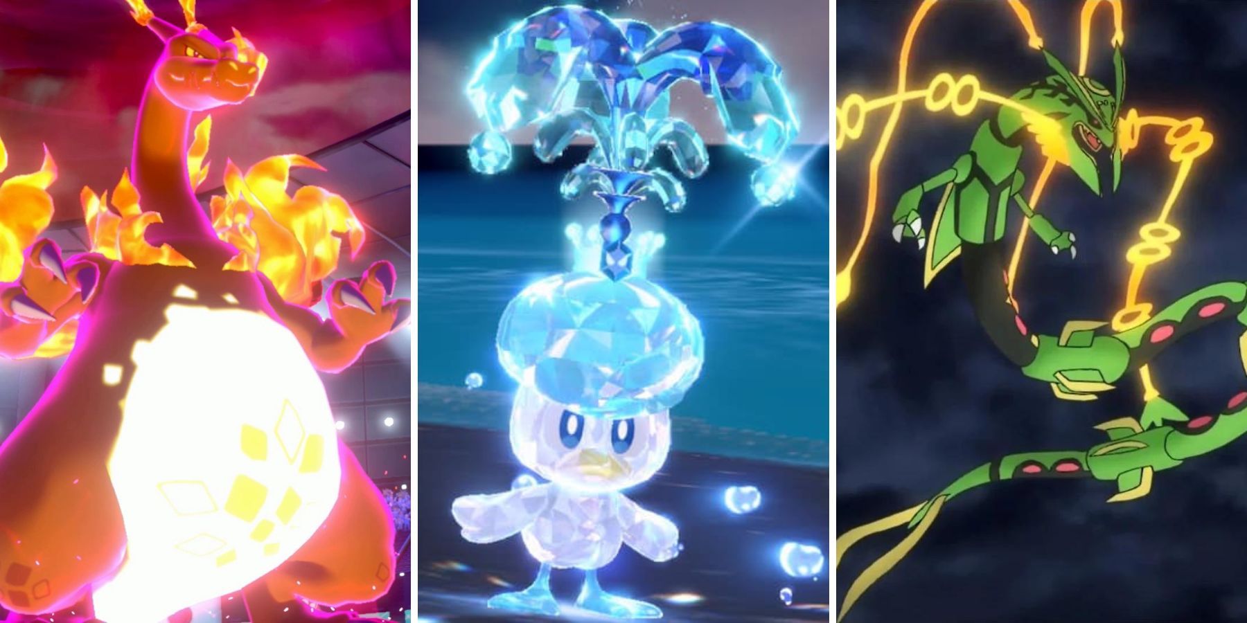Comparação: Mega Evoluções, Movimentos Z, Dinamax/Gigamax e Terastalização!  ~ PMD, Acervo de Imagens de Digimon e Pokémon