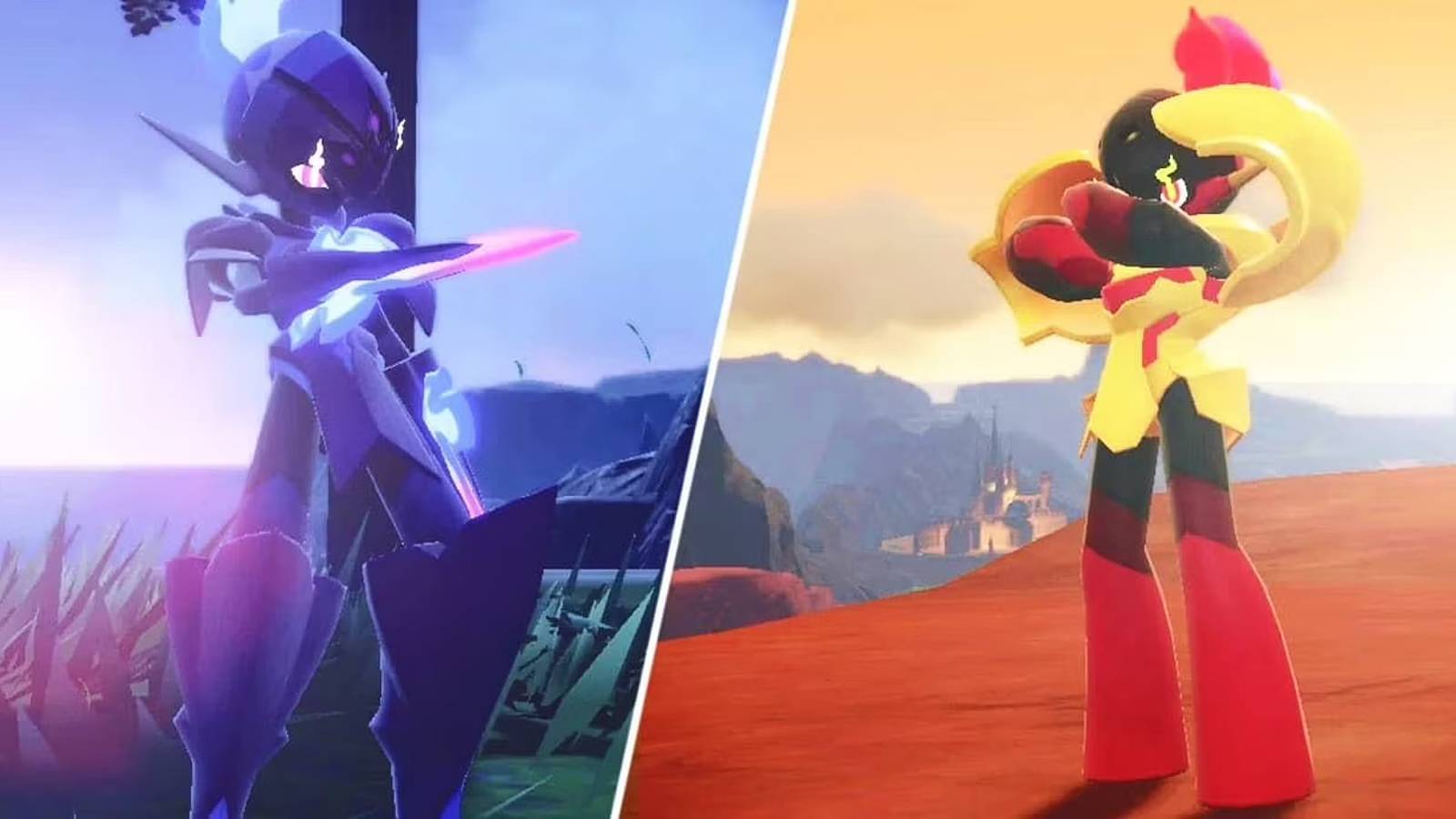 ceruledge and armarouge from pokemon scarlet and violet