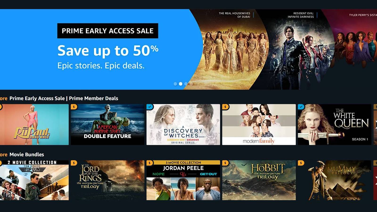 prime video sale header